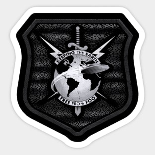 Foo Fighter Insignia (black & white shield Sticker